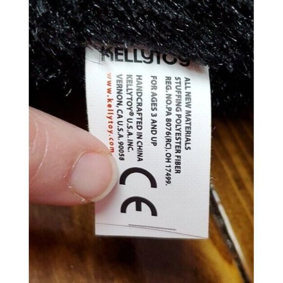 Kellytoy Black Cat Plush Halloween Orange Bow Ears 2010 Stuffed Animal Toy - Picture 8 of 9